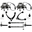 10-Piece Kit Suspension Kit, Includes (2) Control Arm, (4) Tie Rod End, (2) Ball Joint and (2) Wheel Hub