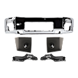 5-Piece Kit, Front Bumper, Chrome, Includes (1) Bumper, (2) Bumper Bracket, and (2) Bumper End