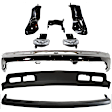 2000 Chevrolet Silverado 1500 Base - 5-Piece Kit Front Bumper, RWD, Chrome, Includes (1) Bumper, (3) Bumper Bracket, (1) Bumper Trim, (2) Fog Light, and (1) Valance