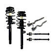 6-Piece Kit Front, Driver and Passenger Side Suspension Kit, Includes (2) Loaded Strut and (4) Tie Rod End