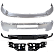2013 Chevrolet Silverado 2500 HD - 5-Piece Kit Front Bumper, Chrome, Includes (1) Bumper, (2) Bumper Bracket, (1) Bumper Trim, and (1) Valance
