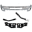 5-Piece Kit, Front Bumper, Chrome, Includes (1) Bumper and (4) Bumper Bracket