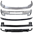 5-Piece Kit, Front Bumper, Chrome, Includes (1) Bumper, (1) Bumper Reinforcement, (1) Bumper Trim, and (2) Valance
