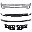 2011 Chevrolet Silverado 2500 HD LT - 5-Piece Kit Front Bumper, Chrome, Includes (1) Bumper, (2) Bumper Bracket, and (2) Valance