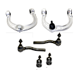 6-Piece Kit Suspension Kit Includes (2) Ball Joint, (2) Control Arm, and (2) Tie Rod End