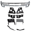 9-Piece Kit, Front Bumper, Chrome, Includes (1) Bumper and (8) Bumper Bracket