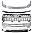 2012 Chevrolet Silverado 2500 HD LT - 5-Piece Kit Front Bumper, Chrome,  Includes (1) Bumper, (1) Bumper Trim, (1) Grille Assembly, and (2) Valance