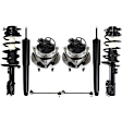 8-Piece Kit Front and Rear, Driver and Passenger Side Shock and Fully Loaded Strut, Includes (2) Loaded Strut, (2) Shock, (2) Sway Bar Link, and (2) Wheel Hub