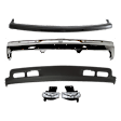 2000 Chevrolet Silverado 1500 - 4-Piece Kit Front Bumper, 4WD, Chrome, Includes (1) Bumper, (1) Bumper Trim, (2) Fog Light, and (1) Valance