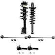 6-Piece Kit Front, Driver and Passenger Side Fully Loaded Strut, Includes (2) Tie Rod End, (2) Sway Bar Link and (2) Shock Absorber and Strut Assembly
