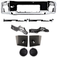 2006 Nissan Titan - 9-Piece Kit Front Bumper, Chrome, Includes (1) Bumper, (4) Bumper Bracket, (2) Bumper End, and (2) Fog Light Cover