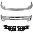 4-Piece Kit, Front Bumper, Chrome, Includes (1) Bumper, (2) Bumper Bracket, and (1) Bumper Trim