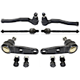 6-Piece Kit Front, Driver and Passenger Side, Lower Ball Joint, includes (2) Ball Joint, (2) Sway Bar Link, and (2) Tie Rod End