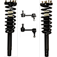 4-Piece Kit Fully Loaded Strut, Includes (2) Shock Absorber and Strut Assembly and (2) Sway Bar Link