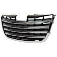 3-Piece Kit Front, Driver and Passenger Side Bumper Trim, Chrome, includes (2) Bumper Trim, and (1) Grille Assembly