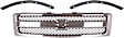 3-Piece Kit Grille Chrome Shell with Textured Black Insert, Includes (2) Bumper Trim and (1) Grille Assembly