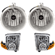 2006 Jeep Commander - 4-Piece Kit Halogen Headlight, With bulb(s), OE Replacement,  Includes (2) Headlight and (2) Fog Light
