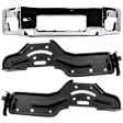 3-Piece Kit, Front Bumper, Chrome, Includes (1) Bumper and (2) Bumper Bracket