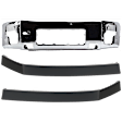 3-Piece Kit, Front Bumper, Chrome, Includes (1) Bumper and (2) Bumper Trim