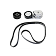 3-Piece Kit Accessory Belt Tensioner, Includes (1) Serpentine Belt, (1) Accessory Belt Idler Pulley and (1) Accessory Belt Tensioner