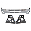 3-Piece Kit, Front Bumper, Chrome, Includes (1) Bumper and (2) Bumper Bracket