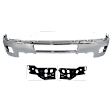 3-Piece Kit, Front Bumper, Chrome, Includes (1) Bumper and (2) Bumper Bracket