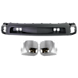 3-Piece Kit Front, Driver and Passenger Side Bumper End, Chrome, Plastic, Includes (2) Bumper End and (1) Valance