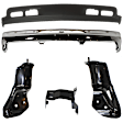 2000 Chevrolet Silverado 1500 Base - 3-Piece Kit Front Bumper, RWD, Chrome, Includes (1) Bumper, (3) Bumper Bracket, and (1) Valance