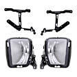 3-Piece Kit Front, Driver and Passenger Side Bumper Bracket, Includes (1) Bumper Bracket and (2) Fog Light