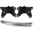 3-Piece Kit, Front Bumper, Chrome, Includes (1) Bumper and (2) Bumper Bracket