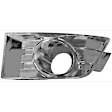 3-Piece Kit Front, Driver and Passenger Side Fog Light Trim, Chrome, includes (1) Bumper Grille and (2) Fog Light Trim