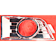 3-Piece Kit Front, Driver and Passenger Side Fog Light Trim, Chrome, includes (1) Bumper Grille and (2) Fog Light Trim
