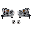 2010 Toyota Tundra - 4-Piece Kit Halogen Headlight, With bulb(s), OE Replacement,  Includes (2) Headlight and (2) Fog Light