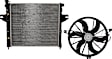 2-Piece Kit Radiator, 4.0L, 6Cyl, Includes (1) Radiator and (1) Cooling Fan Assembly