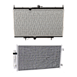 2-Piece Kit Radiator, Includes (1) Radiator and (1) A/C Condenser