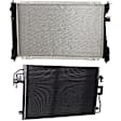 2-Piece Kit Radiator, 2.3L, 4Cyl, Includes (1) Radiator and (1) A/C Condenser