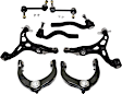 8-Piece Kit Control Arm Includes (4) Control Arm, (2) Sway Bar Link, and (2) Tie Rod End