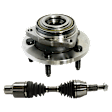 2-Piece Kit Front Axle Assembly - New 2-Piece Kit, Includes (1) Axle Assembly and (1) Wheel Hub