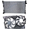 2-Piece Kit Radiator Fan 6 Cyl 3.5L, Dual fan, Includes (1) Cooling Fan Assembly and (1) Radiator