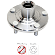 2002 Honda Accord - 2-Piece Kit Front or Rear, Driver or Passenger Side Wheel Hub, 5 Lugs, Without Bearing,  Includes (1) Wheel Bearing and (1) Wheel Hub