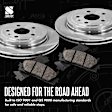 2015 Jeep Grand Cherokee - 4-Piece Kit Rear Brake Disc and Pad Kit, Plain Surface, 5 Lugs, 329.95 mm, Ceramic, 330mm Front Disc, 3.0L 6Cyl, Pro-Line Series  Includes (2) Brake Disc and (1) Brake Pad Set