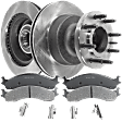 2007 Ford E-350 Super Duty - 2-Wheel Set Front Brake Disc and Pad Kit, Plain Surface 8 Lugs 330.96 mm Semi-metallic Pro-Line Series, Includes (2) Brake Disc and (1) Brake Pad Set