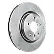 2014 Ford Taurus - 4-Piece Kit Front Brake Disc and Pad Kit, Plain Surface, 5 Lugs, 325.12 mm, Ceramic, For Models with Standard Duty Brake, 325mm Diameter, 3.5L 6Cyl, Pro-Line Series  Includes (2) Brake Disc and (1) Brake Pad Set