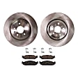 2-Wheel Set Front Brake Disc and Pad Kit, Plain Surface 5 Lugs 325.37 mm Ceramic Pro-Line Series, Includes (1) Brake Pad Set and (2) Brake Disc