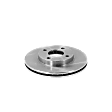 2-Wheel Set Front Brake Disc and Pad Kit, Plain Surface 4 Lugs 257.81 mm Semi-metallic Pro-Line Series, Includes (1) Brake Pad Set and (2) Brake Disc