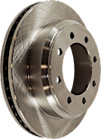 2018 Ford E-350 Super Duty - 2-Wheel Set Rear Brake Disc and Pad Kit, Plain Surface, 8 Lugs, 344.93 mm, Semi-metallic, SRW, 6.8L 10Cyl, Pro-Line Series  Includes (2) Disc and (1) Pad Set