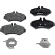 2006 Dodge Sprinter 2500 - 4-Wheel Set Front and Rear Brake Disc and Pad Kit, Plain Surface, 5 Lugs, Front-284.48 mm/Rear-272.03 mm, Front-Organic/Rear-Semi-Metallic, 2.7L 5Cyl, Pro-Line Series  Includes (4) Disc and (2) Pad Set