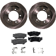 2-Wheel Set Front Brake Disc and Pad Kit, Plain Surface 5 Lugs 287.02 mm Semi-metallic Pro-Line Series, Includes (1) Brake Pad Set and (2) Brake Disc
