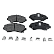 2-Wheel Set Front Brake Disc and Pad Kit, Plain Surface 5 Lugs 302.01 mm Semi-metallic Pro-Line Series, Includes (1) Brake Pad Set and (2) Brake Disc