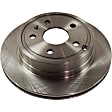 2-Wheel Set Rear Brake Disc and Pad Kit, Plain Surface 5 Lugs 303.02 mm Ceramic Pro-Line Series, Includes (2) Brake Disc and (1) Brake Pad Set